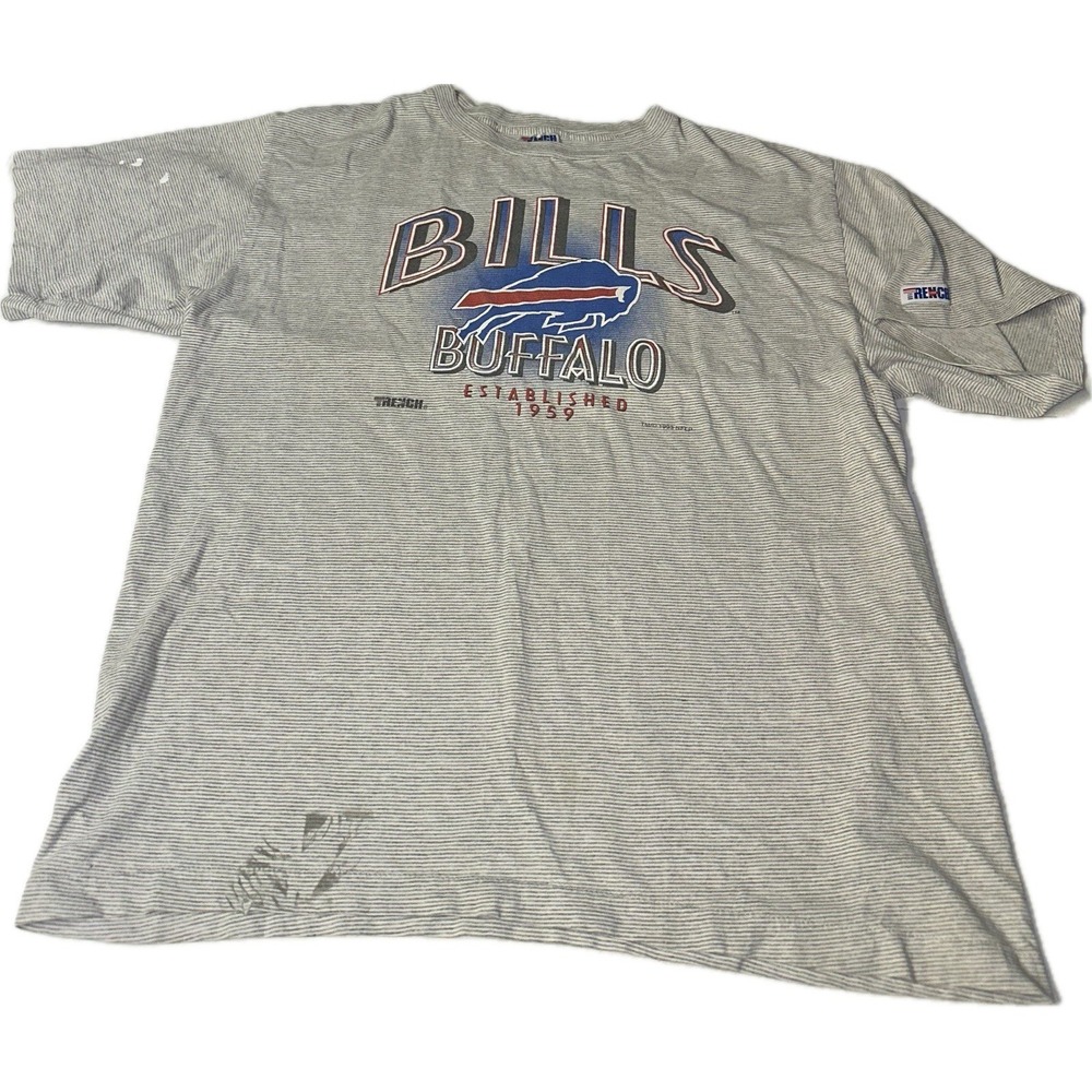 Vintage 90's Buffalo Bills Single Stitch T-Shirt Trench Ultra Men's XL 1993 NFL
